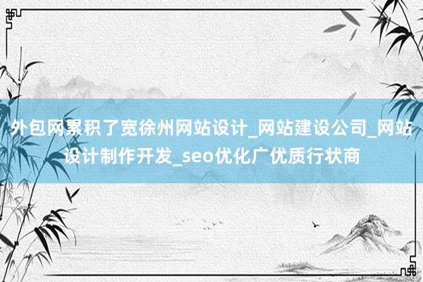 外包网累积了宽徐州网站设计_网站建设公司_网站设计制作开发_seo优化广优质行状商